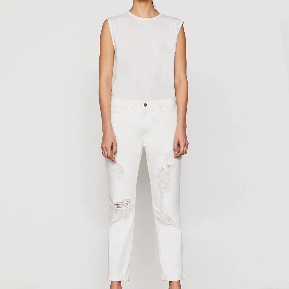 Frame Le Garcon Blanc rips jeans